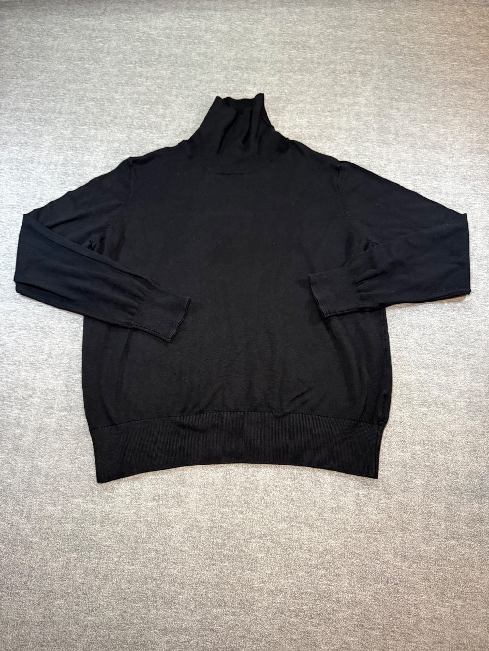 H&M Black Turtleneck Sweater Women’s Size XL Fine Knit Long Sleeve Pullover